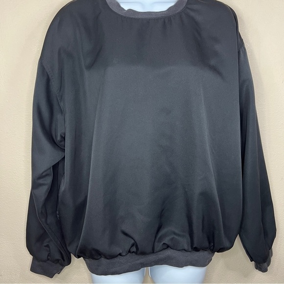 Vintage Guess Golf Black Sweatshirt Sateen Outer Long Sleeve Pullover Athletic - Picture 3 of 9